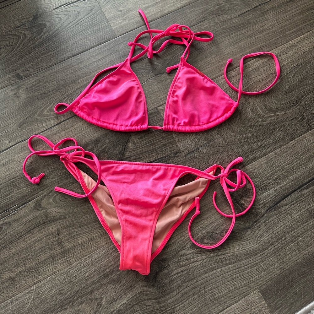 Vibrant hot Pink Doll  Bikini Set size M